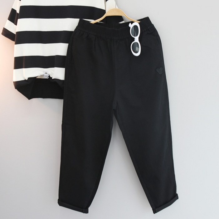 달콩 여성 마우스자수스판배기팬츠 빅사이즈 오버핏 항아리바지