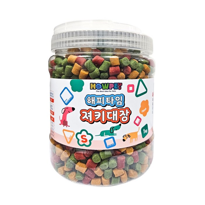 하우펫 해피타임 져키대장 S 1kg 가수분해 알러지 예방 강아지 노즈워크 칭찬간식 교육용 훈련용 황태져키 대용량, 1개, 1kg, 져키S