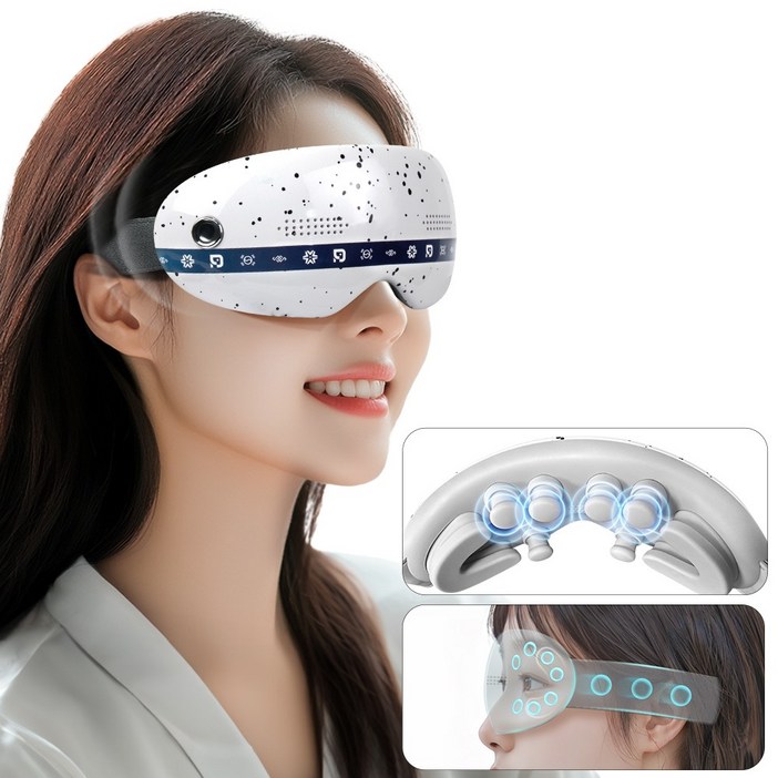 릴렉스파 무선 온열 눈마사지기 헤드 안마기, 안마기 세트