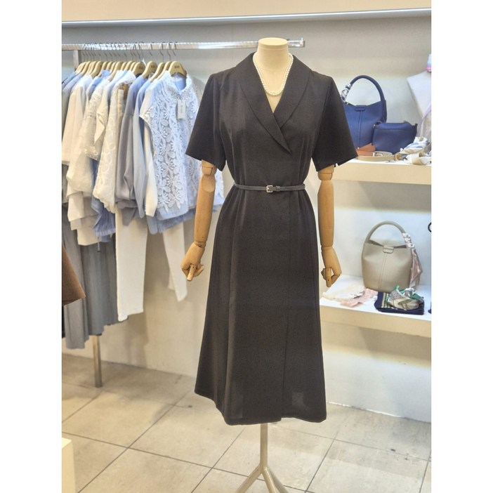 3층 멜본 숏카라 반팔원피스 STOW25820