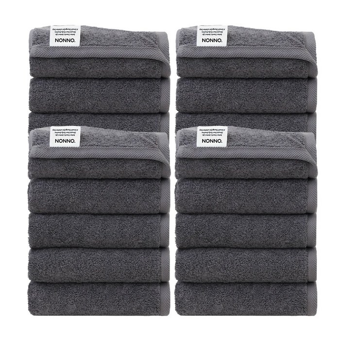 NONNO 국내생산 호텔수건 200g 40수 코마사, 진그레이, 20개