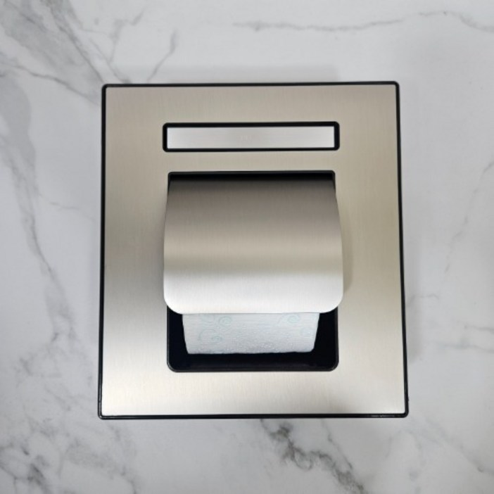 국산 매립 휴지걸이 스테인리스 니켈 선반형 매립형 욕실 악세사리 교체, 1개