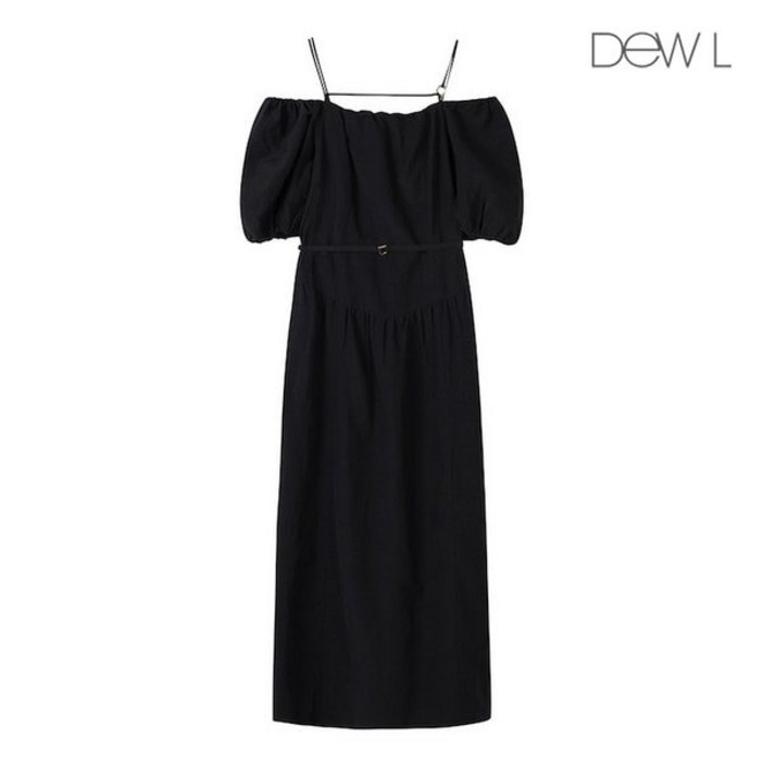 듀엘 듀엘 린넨 블렌드 오프숄더 원피스 BKD242MSE045 378557