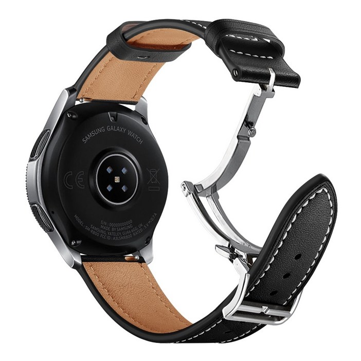 갤럭시워치 호환 가죽 스트랩 프로 클래식 싱글 디버클 시계줄 20mm