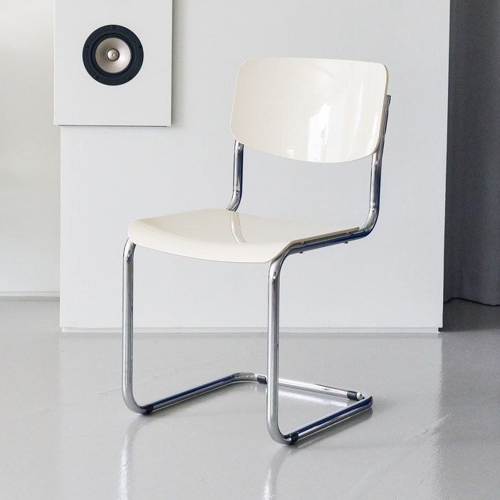 퍼니체어 캔틸레버 세스카 체어 스틸체어 미드센츄리 카페의자 식탁의자 디자인 체어, 1개, 크림