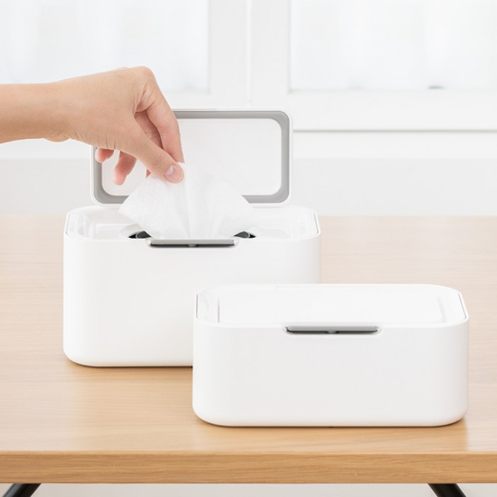 퍼플플라스틱 원터치 물티슈 디스펜서 케이스, 1개, 시그니처 그레이