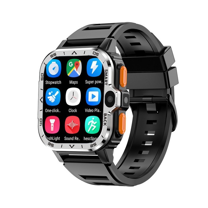Rainbuvy PGD 보강된 4G LTE 스마트워치 2.03 HD 화면 4GB RAM 64G ROM 지원 SIM WiFi 듀얼 카메라 Android 스마트워치