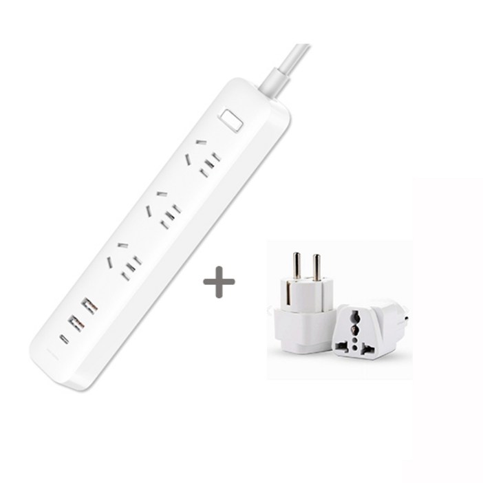 미지아 멀티탭 콘센트 3구+USB2구+type-c1구 멀티탭 2A1C 20w(돼지코 무료 증정)