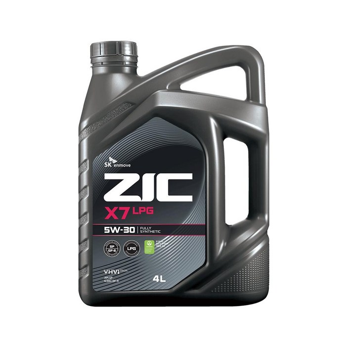 SK엔무브 ZIC X7 LPG 5W30 ZIC X7 LPG 5W30 4L 1EA 엔진오일LPG, 1개
