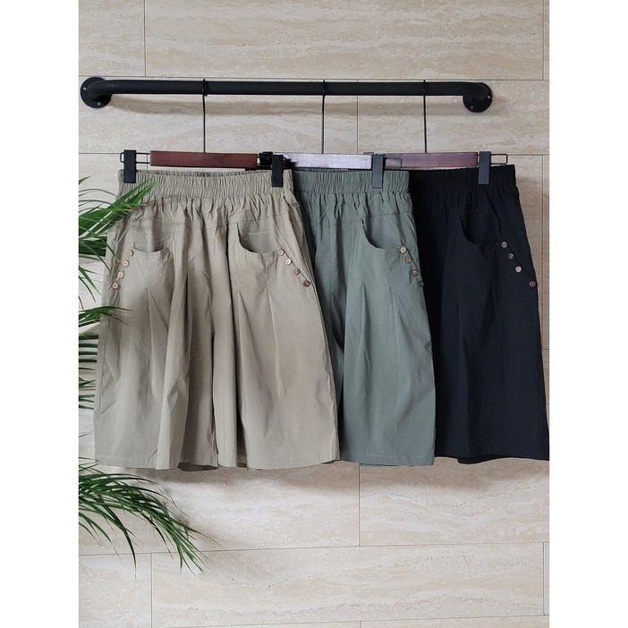 여성 여름 반바지 치마바지 밴딩 와이드팬츠