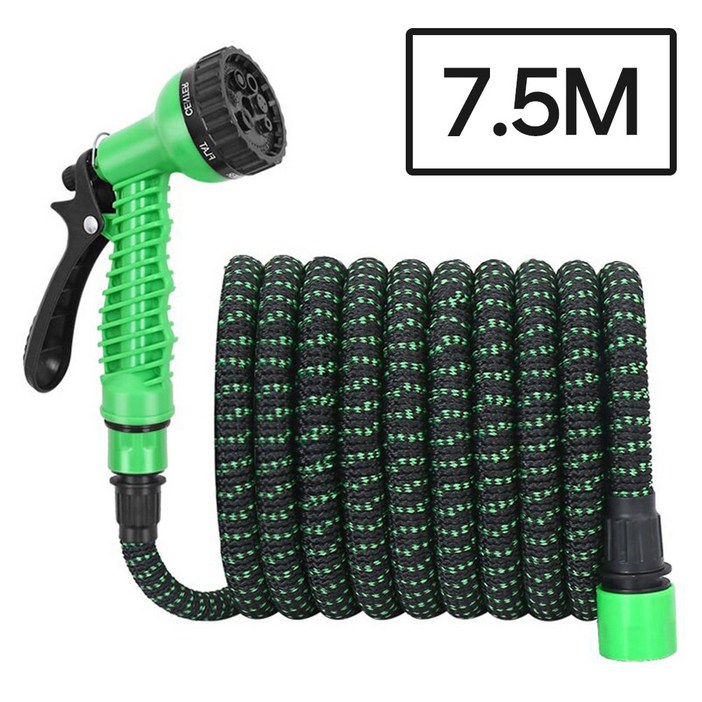 라라공방 꼬임방지 물호스 + 멀티노즐 분사기, 7.5M