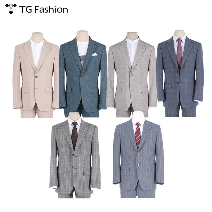 티지패션 TG패션 베이직핏 슬림핏 남성 여름 정장세트 6종 모음 95110사이즈