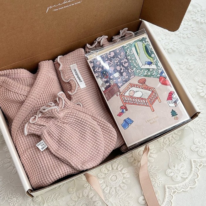선물포장축하카드 피카부 나나 아기 출산선물 세트  봄 여름 가을