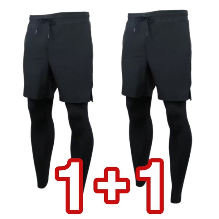 1+1 일체형 반바지 레깅스