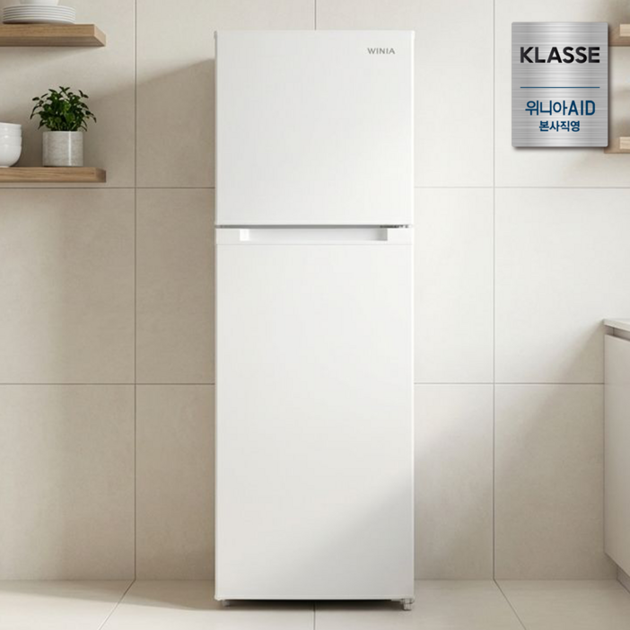 위니아 미니 소형 냉장고 WWRB171KEMWWOA 원룸 자취 모텔 사무실 173리터 2도어 화이트, WWRB171KEMWWOA
