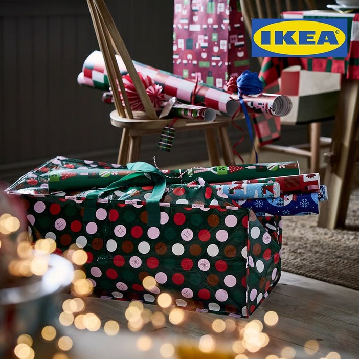 이케아 빈테르핀트 수납가방 크리스마스 가방 한정수량 76L 특대형 606.043.61