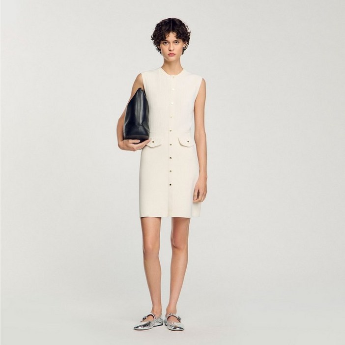 산드로 25SS 시즌오프 30 골지 니트 미니 드레스 SF25S3FRD7591 127406