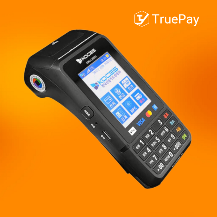 트루페이 무선 휴대용 카드단말기 이동식 배달 결제기 IC 애플페이 신용카드 삼성페이 체크기 카드리더기 사업자 블루투스 등록 가맹점 교체 바코드 QR