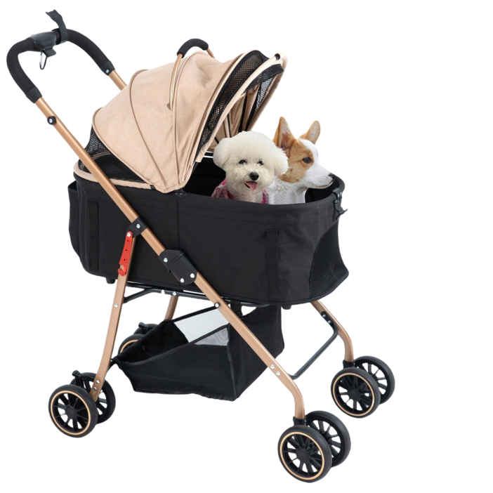 MILALOUIS 2025최신 강아지 유모차 애견유모차 원터치 퀵폴딩 강아지유모차 분리형 프리미엄 소형견 접이식 개모차
