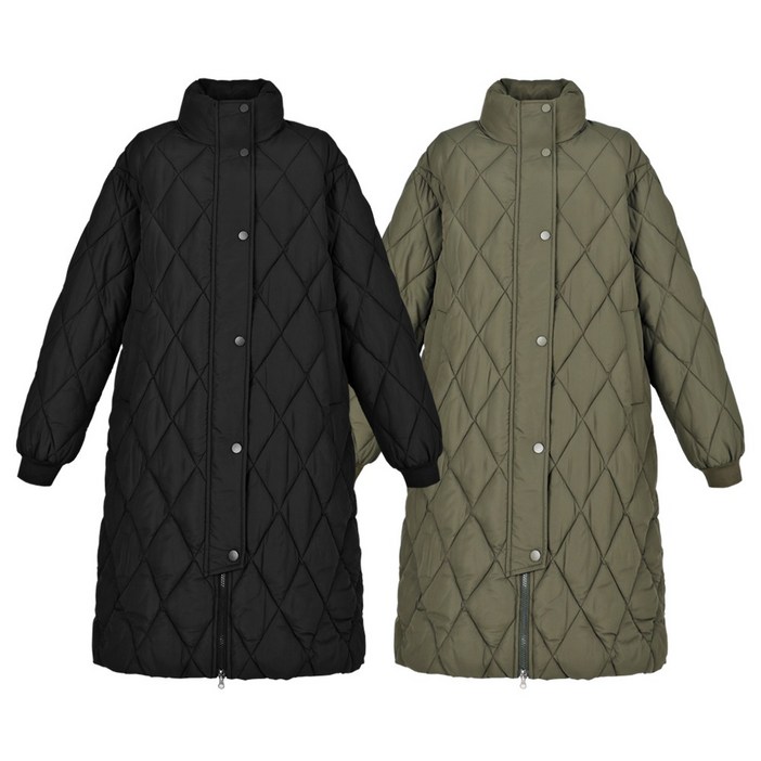 몬스터캐나다 여성 오버핏 롱누빔 집업패딩  넉넉한 충전재 빅사이즈 체형보정