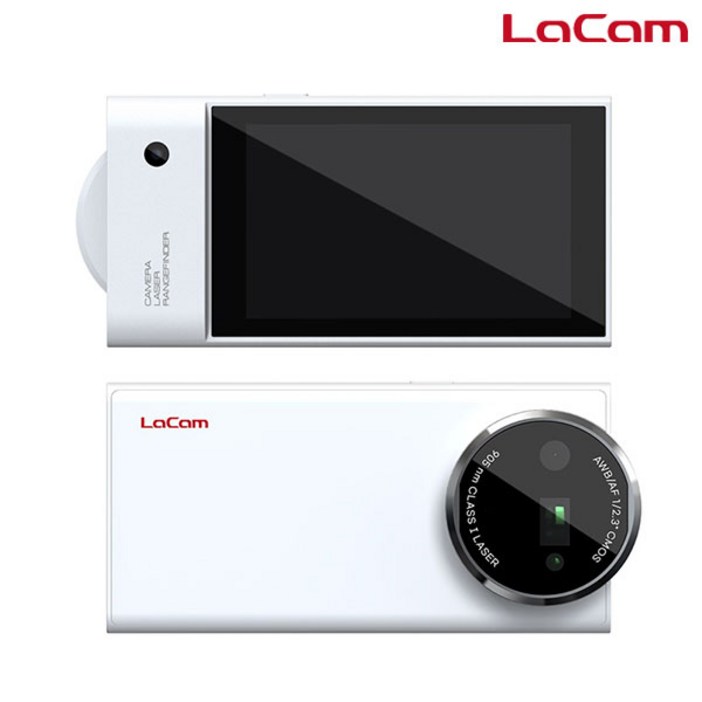 레이캠 카메라 레이저 풀터치 LCD 와이드 신개념 초소형 골프 거리측정기, 레이저 풀터치 LCD 화이트