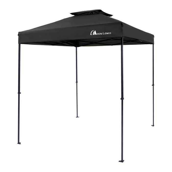 MOON LENCE 캠핑 타프 접이식 사각 원터치 타프스크린, 검은색