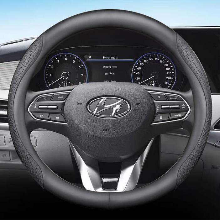 현대 전차종 호환 프리미엄 나파 가죽 카본 핸들커버