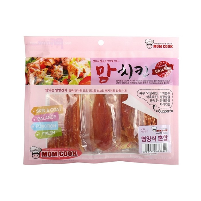 맘쿡 강아지간식 사사미 300g 10개, 혼합영양식, 10개