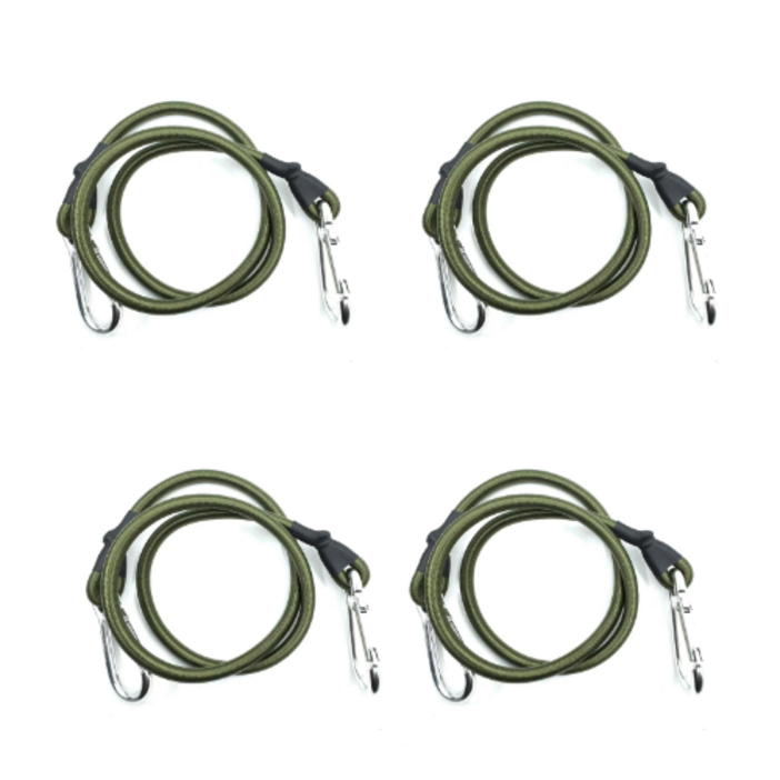 코코링하우스 다용도 강철 탄성 끈 캠핑 로프 고리 4p