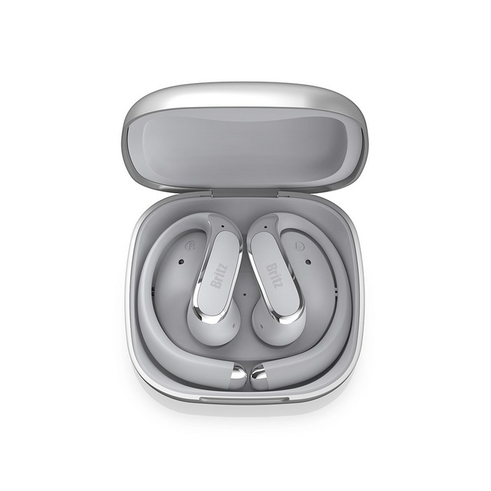 26년최신형 브리츠 BZ-XT5 오픈형 블루투스 이어폰 귀걸이형 무선 이어폰 노이즈 캔슬링, 그레이, BZ-XT5