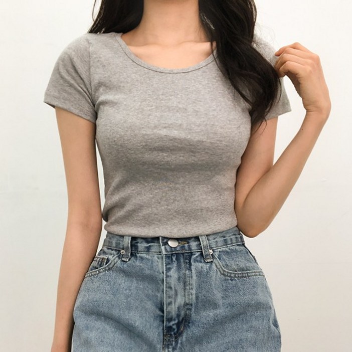 [무려13컬러/필수] 니드 베이직 스탠다드 기본 이너 무지 반팔 티셔츠