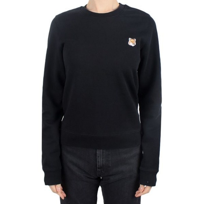 [백화점정품] 메종키츠네 티셔츠 25SS 여성 폭스헤드 레귤러 맨투맨 블랙 LW00302KM0001 P199