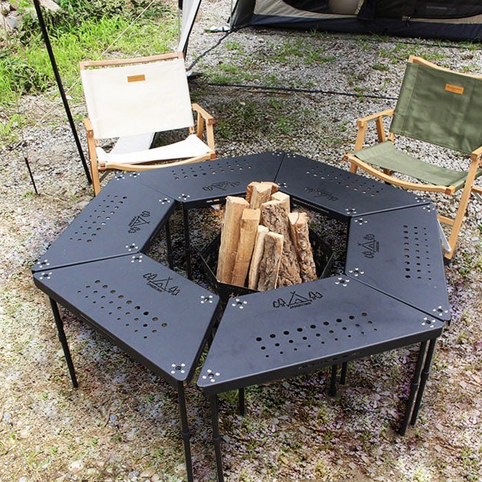 캠핑 테이블 화로대 헥사 테이블 6P 알루미늄 합금 재질