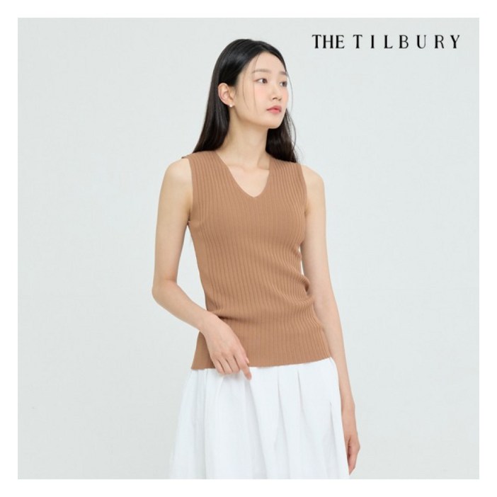 더틸버리 골지 슬리브리스 풀오버 니트 TP5N1PO04W1181556