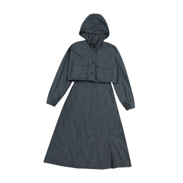 레이어드 점퍼후드 원피스 (CJA-OP503W2)