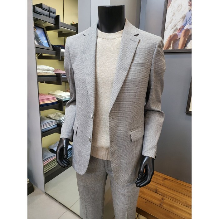 바쏘옴므 그레이 하운드 투스 셋업정장 여름 캐주얼 언컨수트 WSZ1JK31A 3990