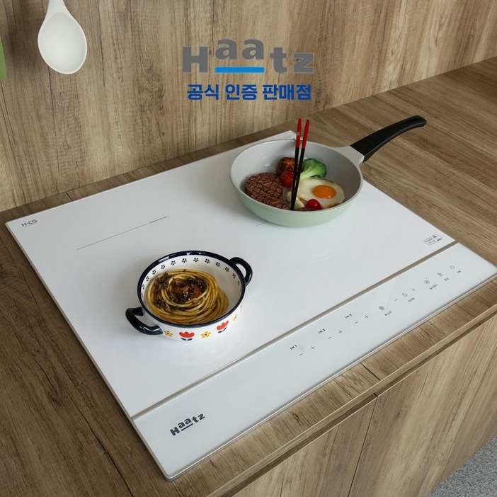 전국설치 하츠 NEW 클레르 인덕션 3구 화이트 매립형 타공560480