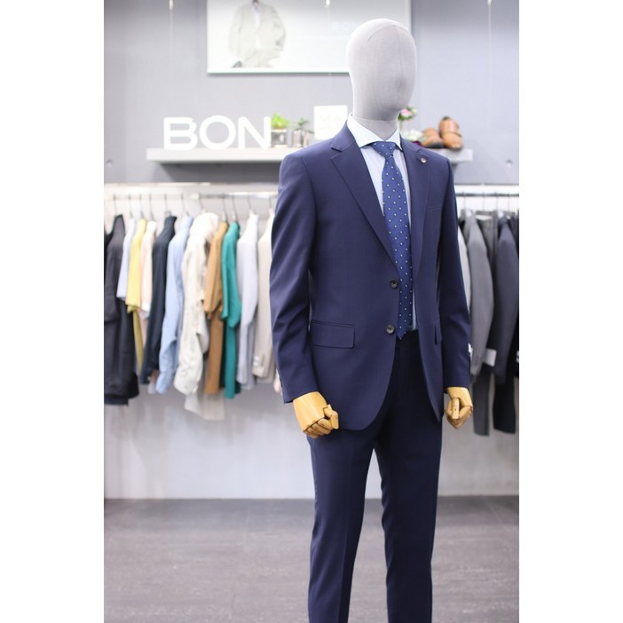 BON 정장 BN4MJ081NY 네이비 이태리 수입원단 순모 스판 수트