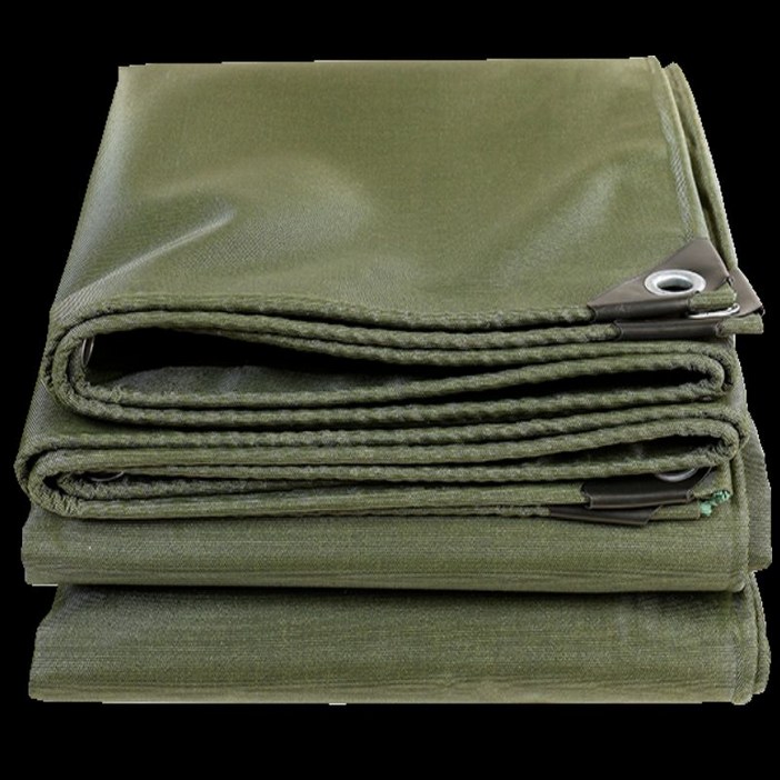 두꺼운 방수 천막 덮개 야외 화물차 비막이 차양 커버, 8x12m B, 다크그린 캔버스 15년