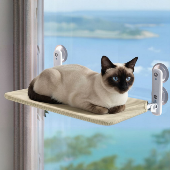 무타공 프리미엄 흡착식 고양이 창문 해먹 접이식 애묘용품 캣윈도우 침대
