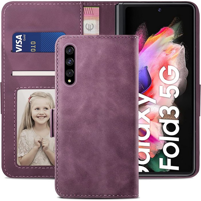 삼성 갤럭시 z폴드4 5G 지갑형 카드수납 다이어리 휴대폰리 케이스 galaxy z fold 4 Leather wallet case 적용