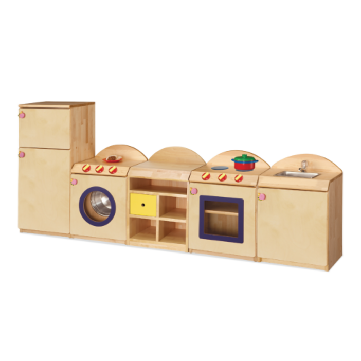 유아 주방 소꿉놀이풀세트 자작나무 어린이집교구장 유치원교구장 어린이집인테리어 유치원교구 어린이집교구 유치원인테리어 아이돌봄센터인테리어, 1단, 원목