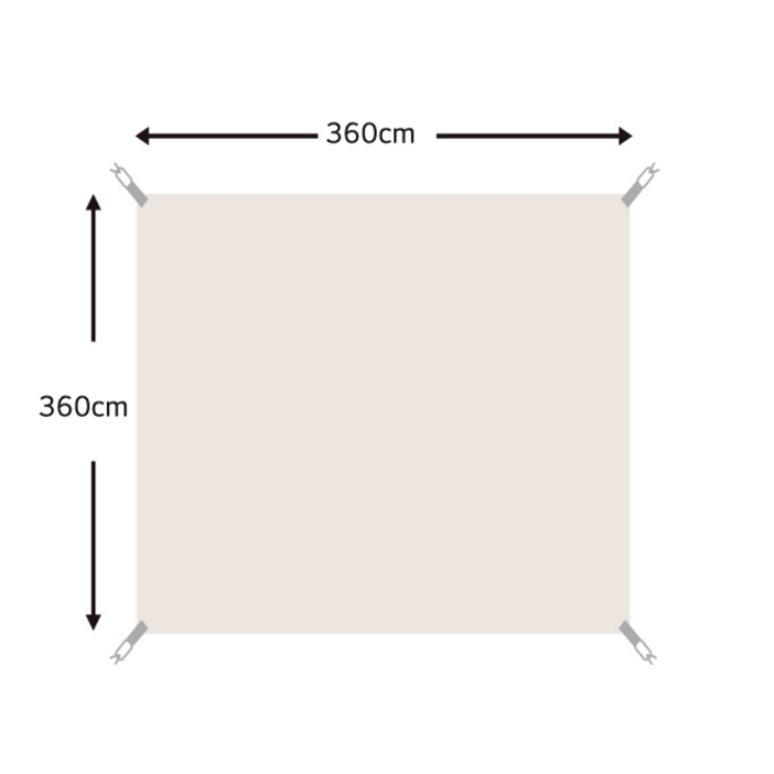 당일 발송, AS 가능스마트무브 감성 프리미엄 에어텐트 13.2, PVC 그라운드 시트 3.6M x 3.6M
