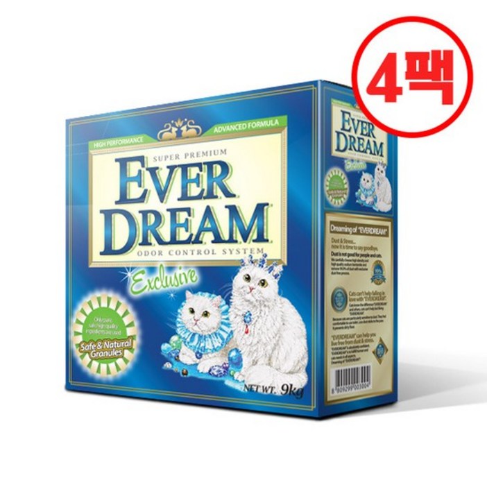 에버드림 익스클루시브 9kg 4봉, 9kg, 4개, 상세페이지참조