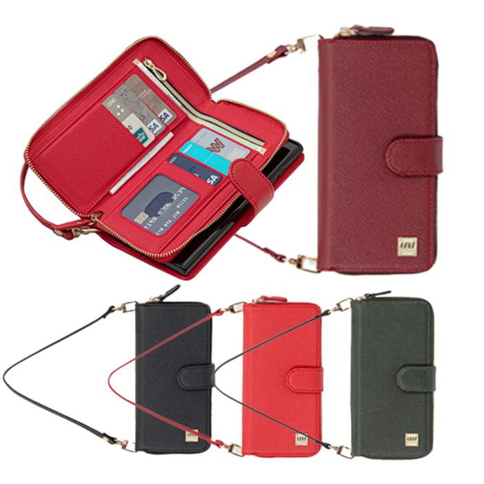 갤럭시 S25 엣지 S937 지갑 케이스 사피아노 천연 소가죽 지퍼 다이어리