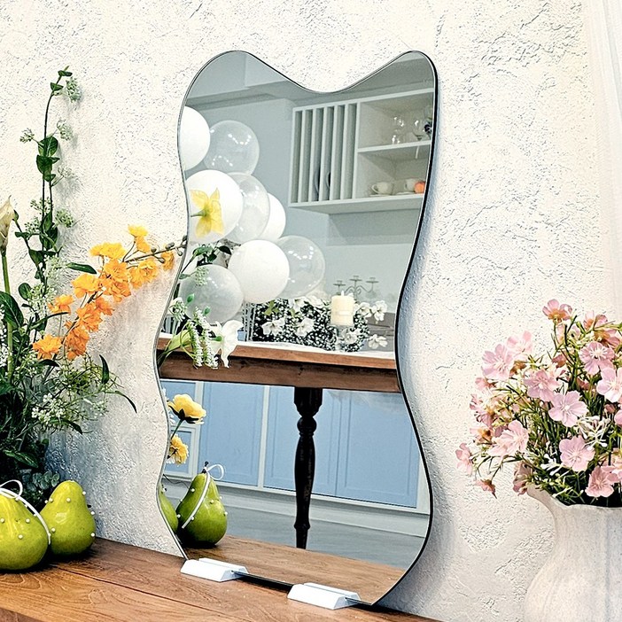 국산 반신 하프 거울 스텐드형 거치 욕실 인테리어 화장대 현관 벽걸이 화장실 미용실 신발장 은경