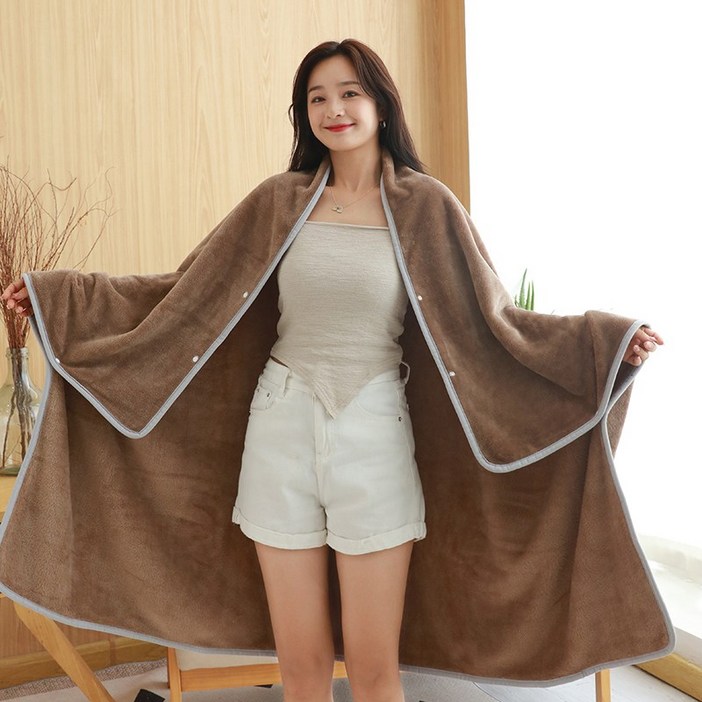 sellux 학생 똑닥이담요 후드케이프 망토담요