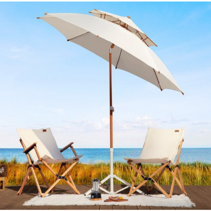 로티캠프 2층 꺾임 파라솔 220