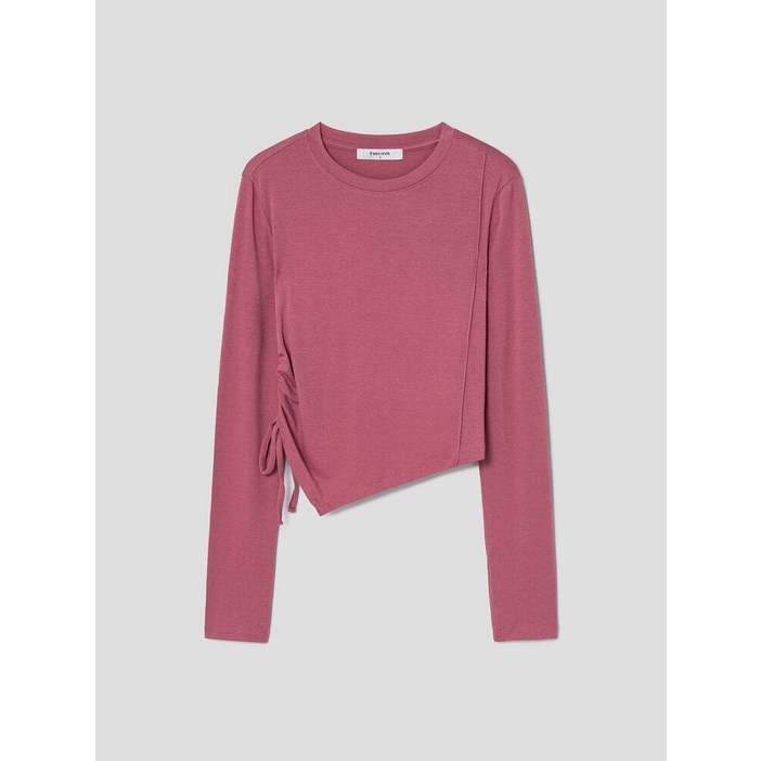 에잇세컨즈 8SECONDS 사이드 스트링 긴소매 티셔츠 핑크 XNK421 FBR181