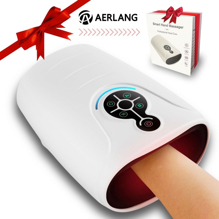 AERLANG 손 손목 마사지기무선 핸드 케어 마사지, 공기압 가열 HM08